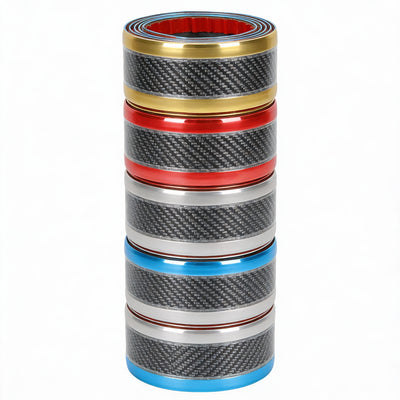 Car Carbon Fiber Pattern Door Sill Decorative Protective Sticker