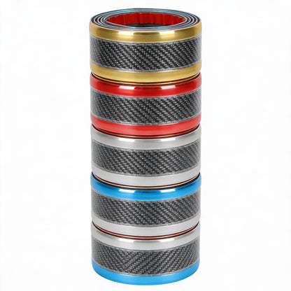 Car Carbon Fiber Pattern Door Sill Decorative Protective Sticker