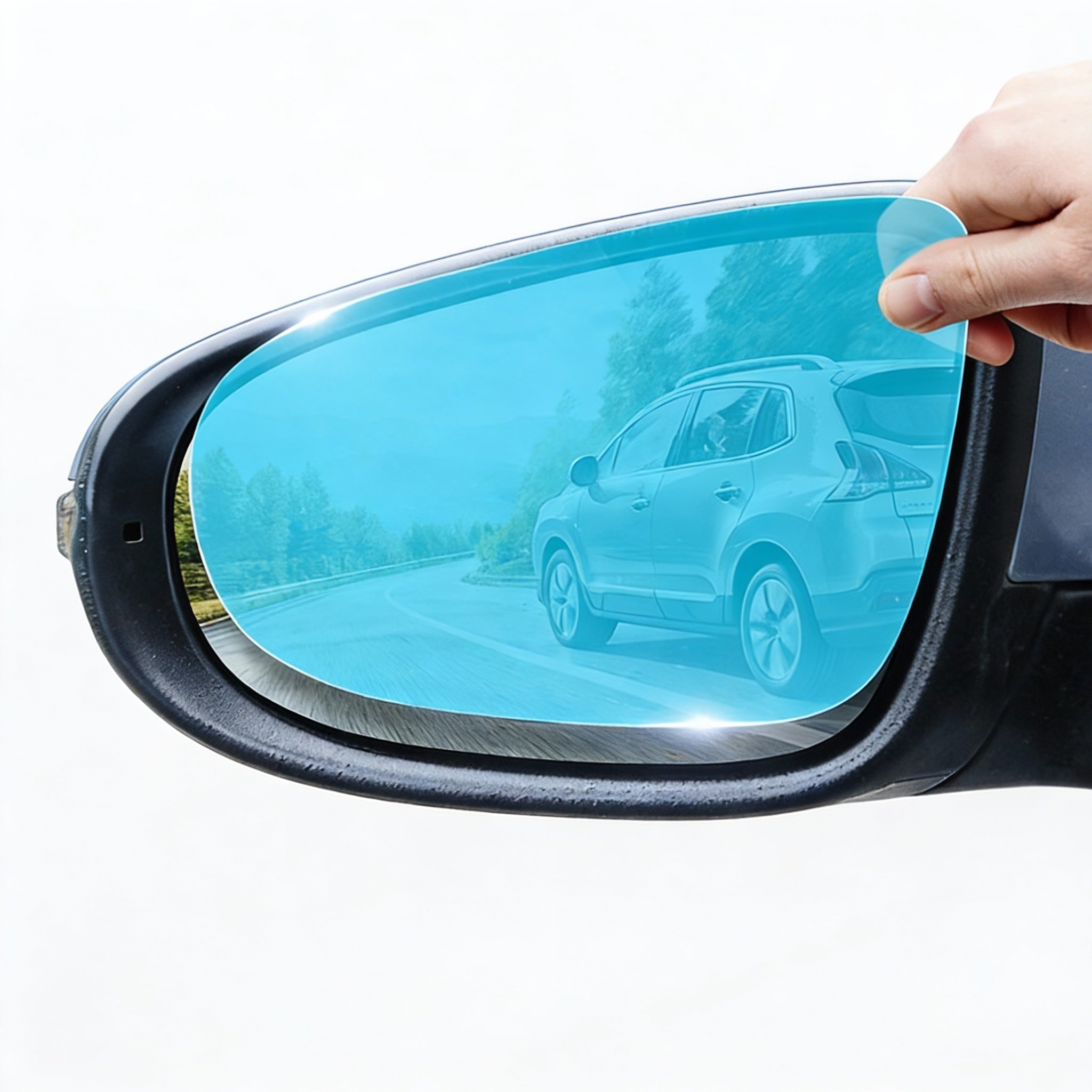 Rain proof film for automobile rearview mirror