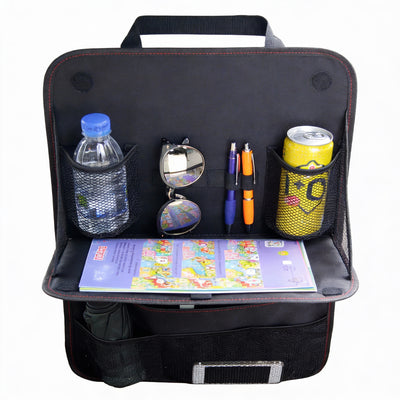 Car Seat Back Storage Bag Car Organizer Bag Foldable Dining Table Tray Travel Storage Bag Car Interior Accessories