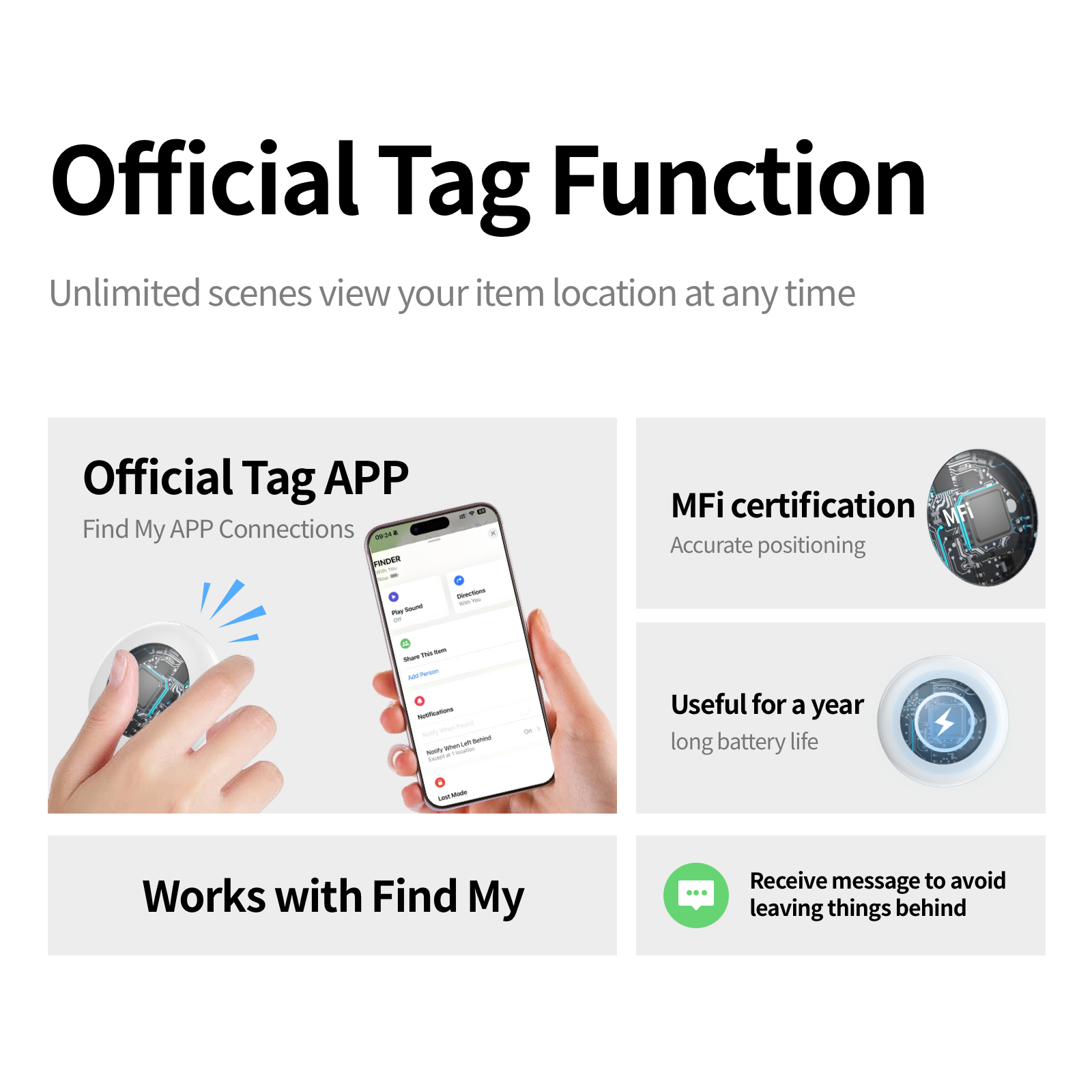 Global GPS Mini Smart Tracker Find My(IOS only)Air -Tag Pets Kids Luggage