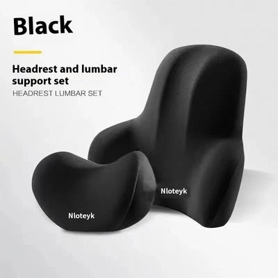 Four Seasons Universal Car Memory Foam Waist Cushion Back Cushion Headrest Cervical Spine Neck Pillow Car Pillow Seat Headrest